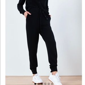 black cashmere sweatpants